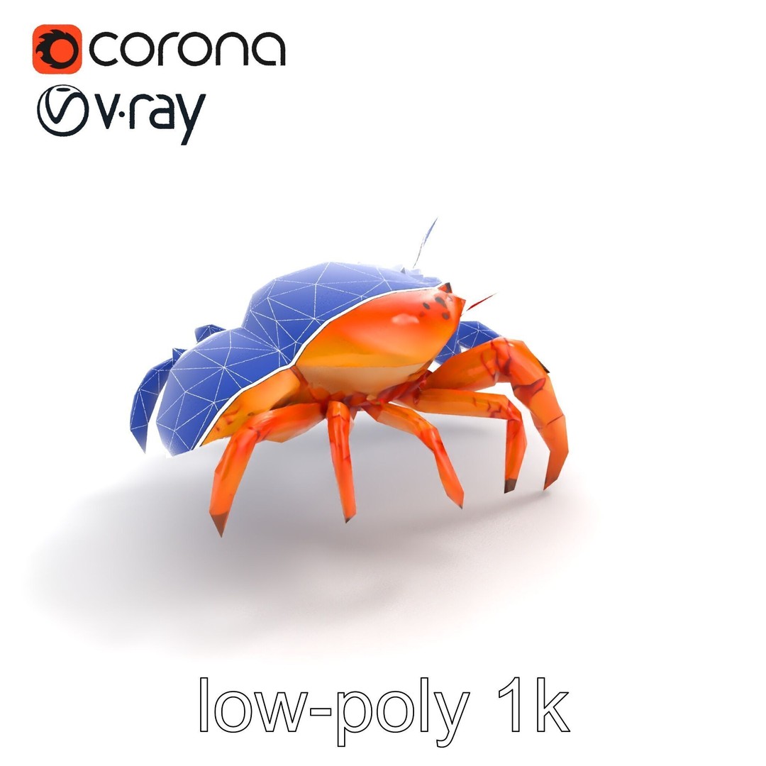 Kamchatka Crab 3D Model – Low Poly PBR Asset for Games and Animation - View 12