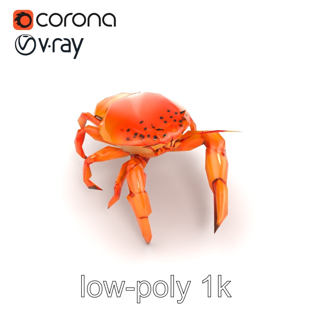 Kamchatka Crab 3D Model – Low Poly PBR Asset for Games and Animation - View 13