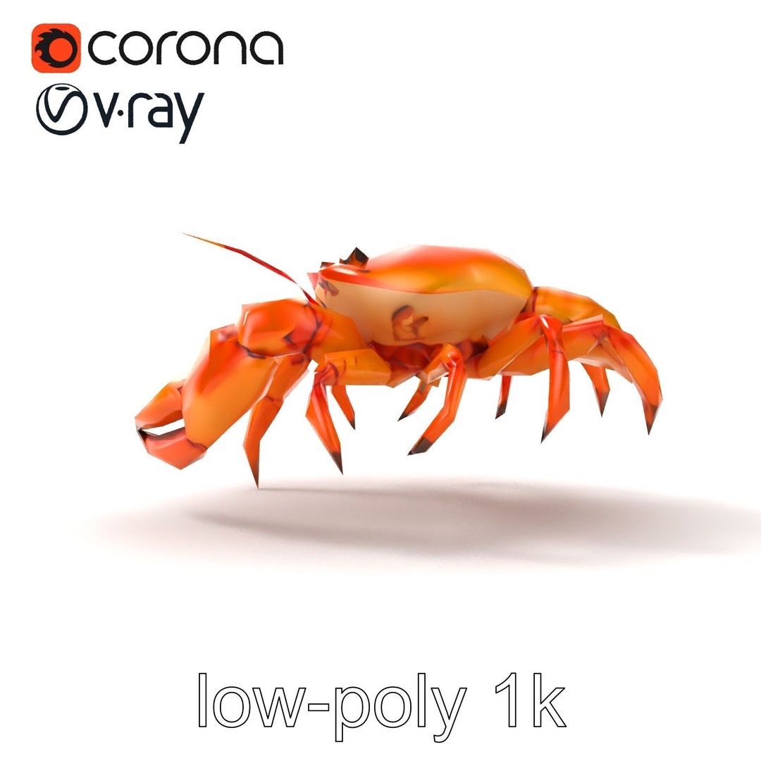 Kamchatka Crab 3D Model – Low Poly PBR Asset for Games and Animation - View 16