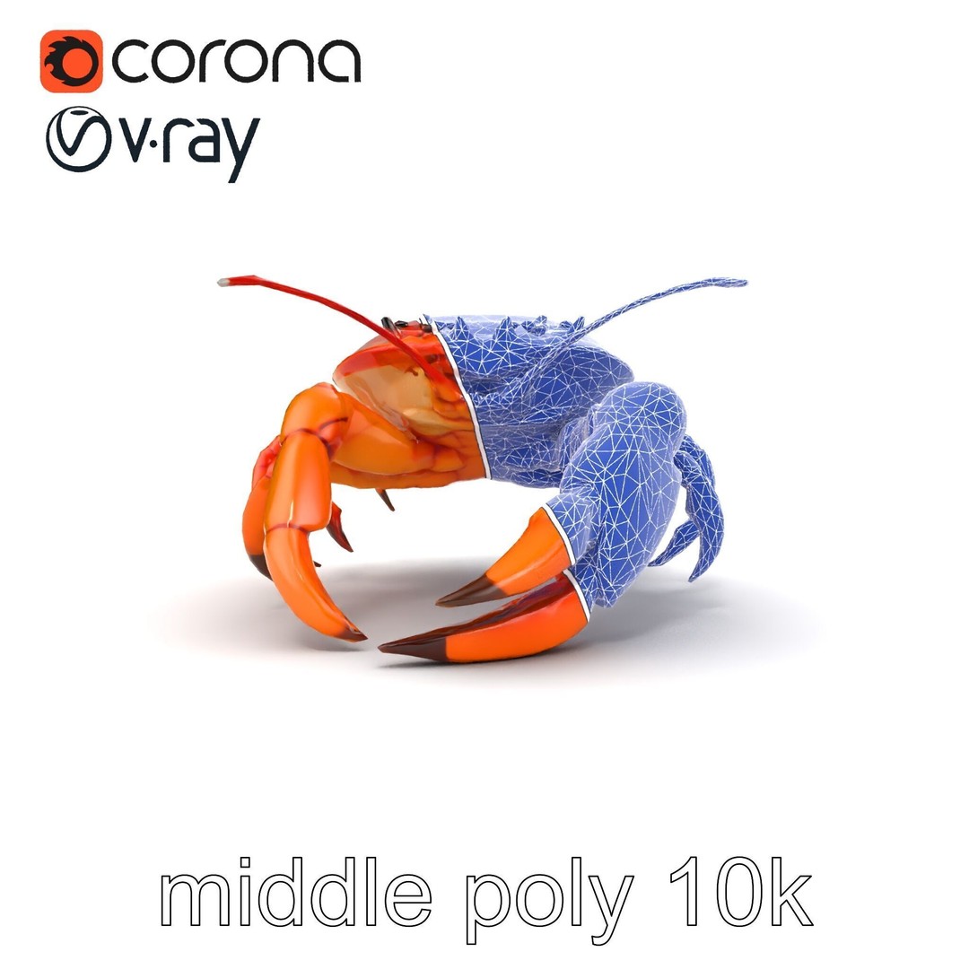 Kamchatka Crab 3D Model – Low Poly PBR Asset for Games and Animation - View 17