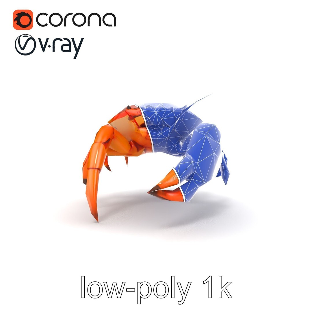 Kamchatka Crab 3D Model – Low Poly PBR Asset for Games and Animation - View 21