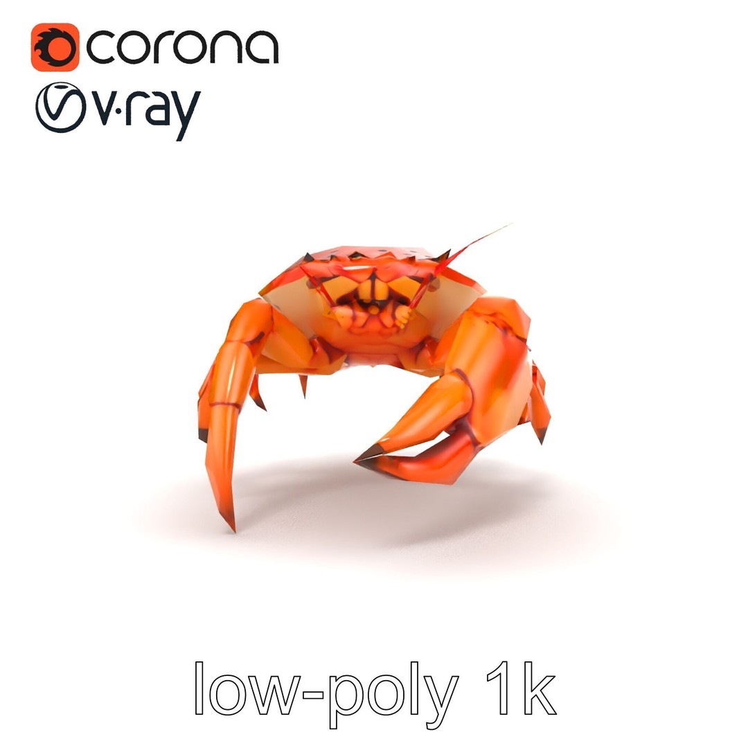 Kamchatka Crab 3D Model – Low Poly PBR Asset for Games and Animation - View 31