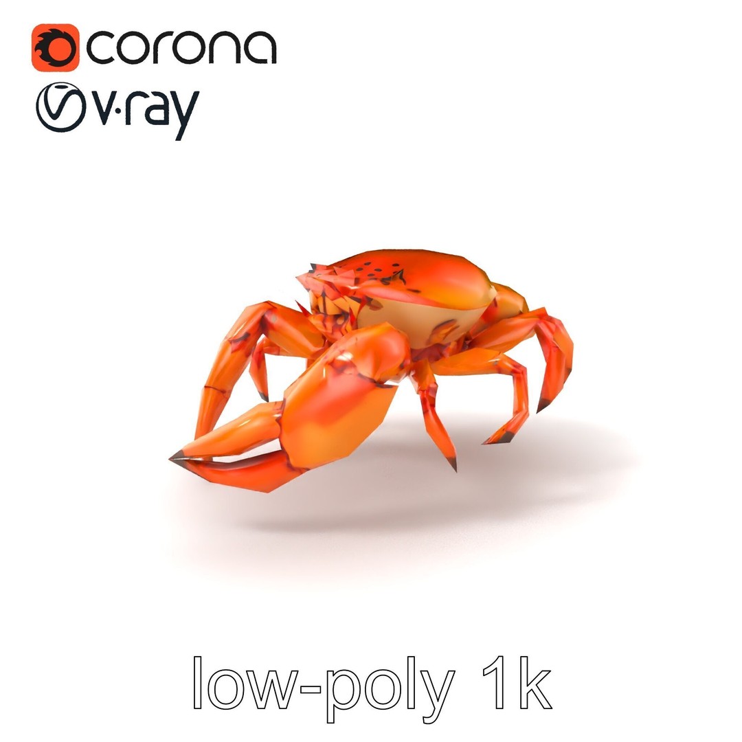Kamchatka Crab 3D Model – Low Poly PBR Asset for Games and Animation - View 6