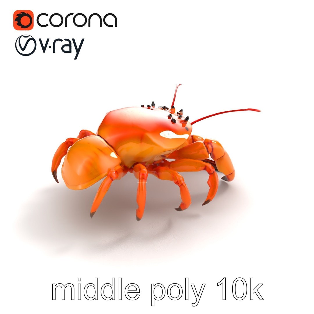 Kamchatka Crab 3D Model – Low Poly PBR Asset for Games and Animation - View 9