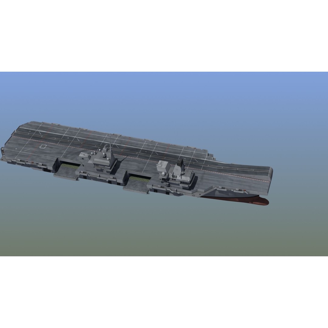 Queen Elizabeth Class Carrier 3D Model – Military Watercraft, FBX, PBR - View 10