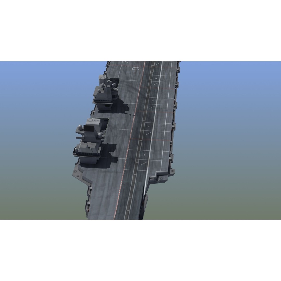 Queen Elizabeth Class Carrier 3D Model – Military Watercraft, FBX, PBR - View 11