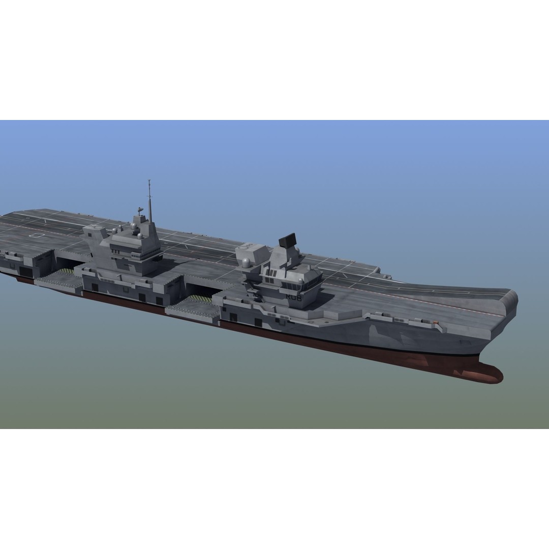 Queen Elizabeth Class Carrier 3D Model – Military Watercraft, FBX, PBR - View 13