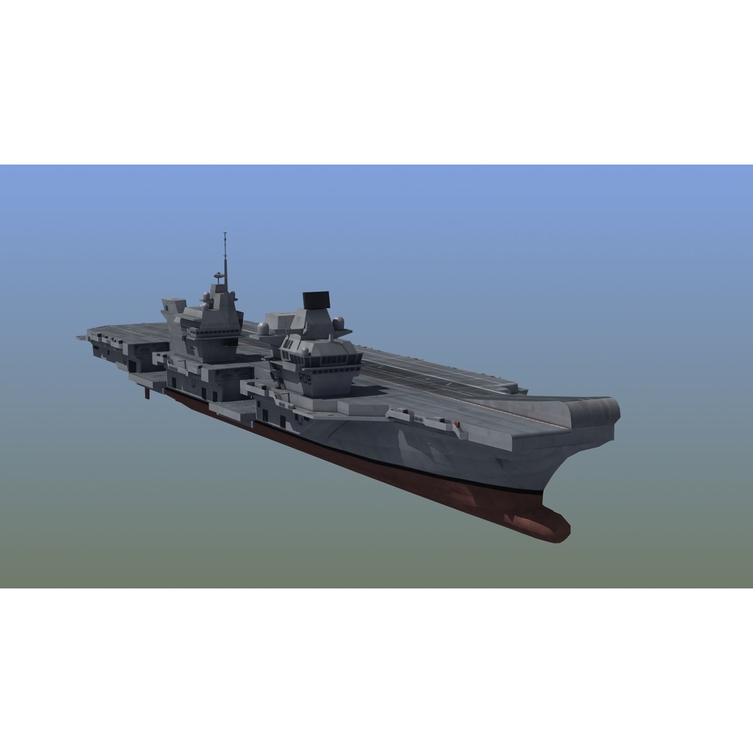 Queen Elizabeth Class Carrier 3D Model – Military Watercraft, FBX, PBR - View 14