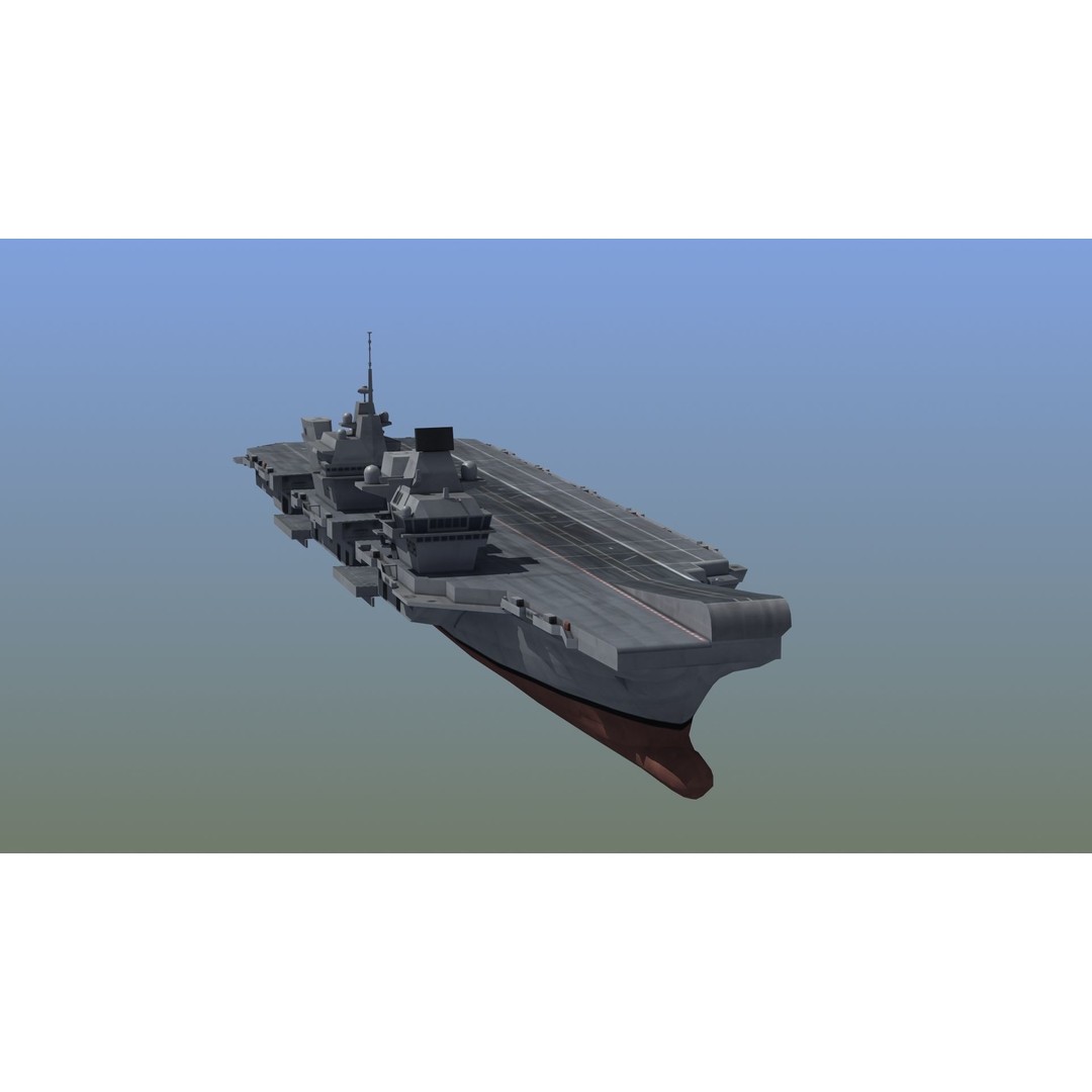 Queen Elizabeth Class Carrier 3D Model – Military Watercraft, FBX, PBR - View 15