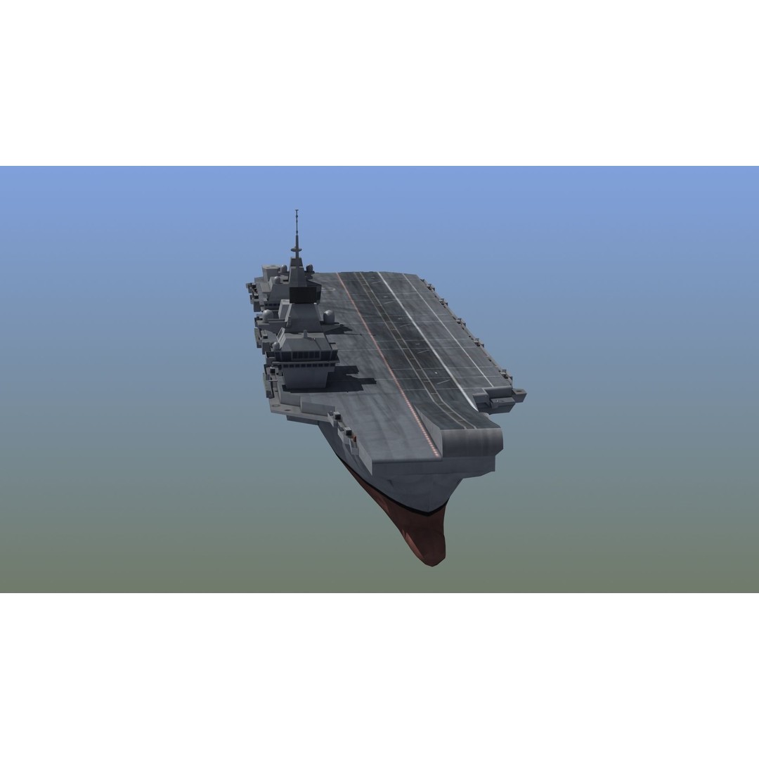 Queen Elizabeth Class Carrier 3D Model – Military Watercraft, FBX, PBR - View 16