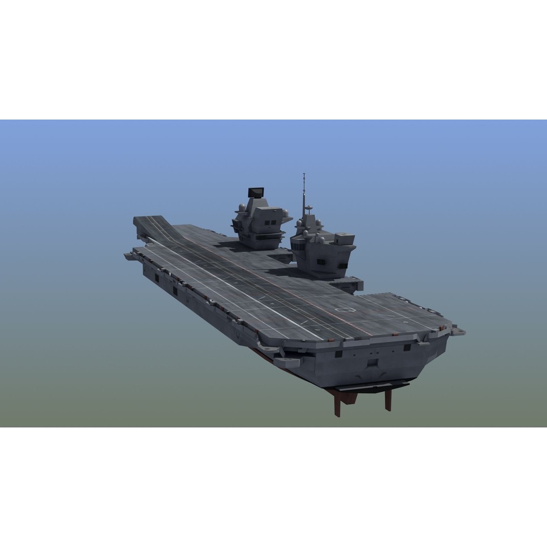 Queen Elizabeth Class Carrier 3D Model – Military Watercraft, FBX, PBR - View 17