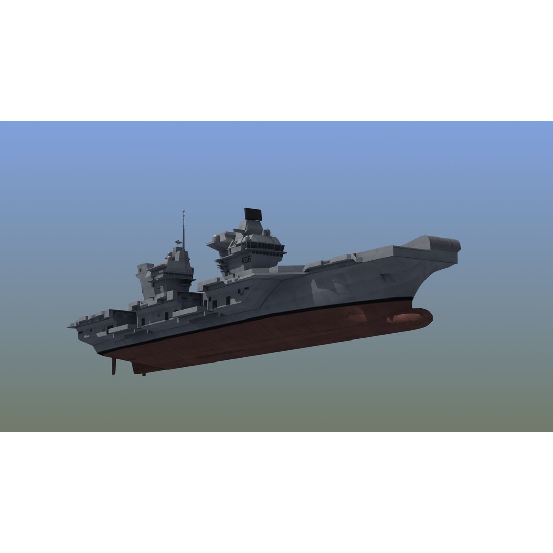 Queen Elizabeth Class Carrier 3D Model – Military Watercraft, FBX, PBR - View 20
