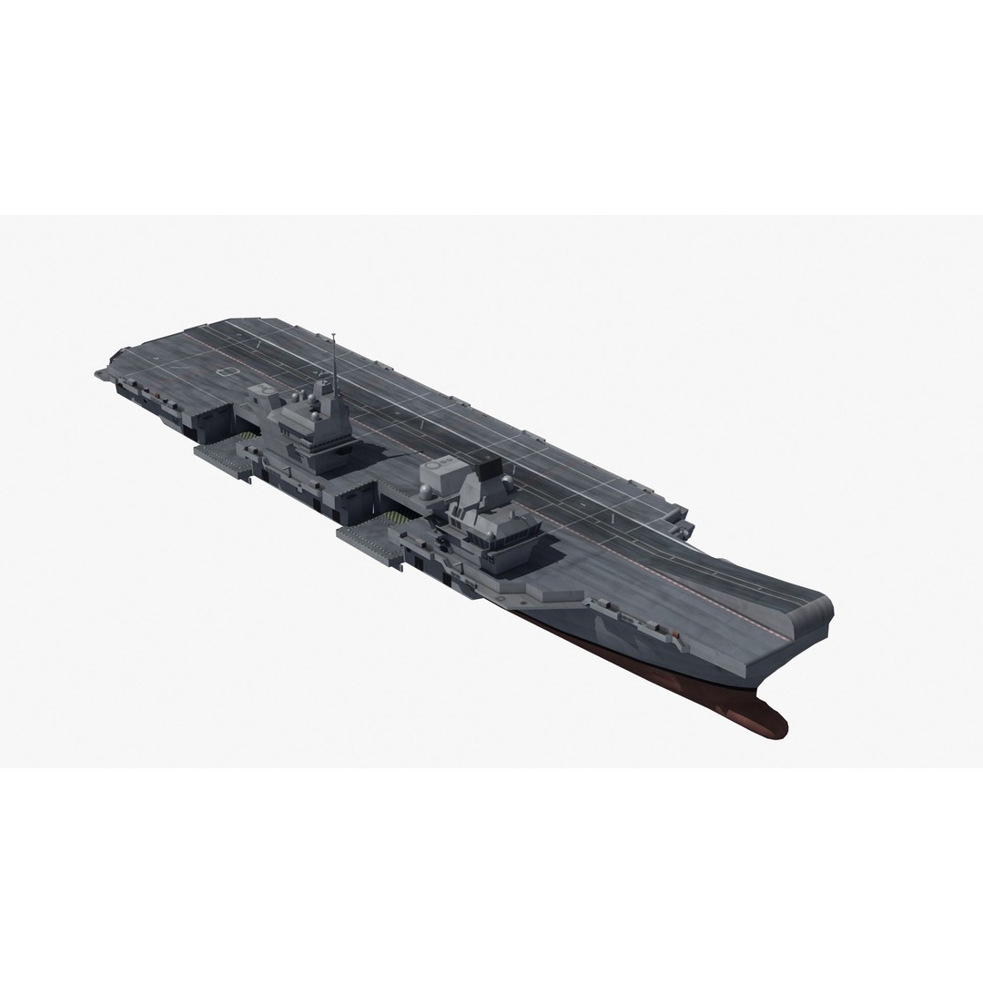 Queen Elizabeth Class Carrier 3D Model – Military Watercraft, FBX, PBR - View 21