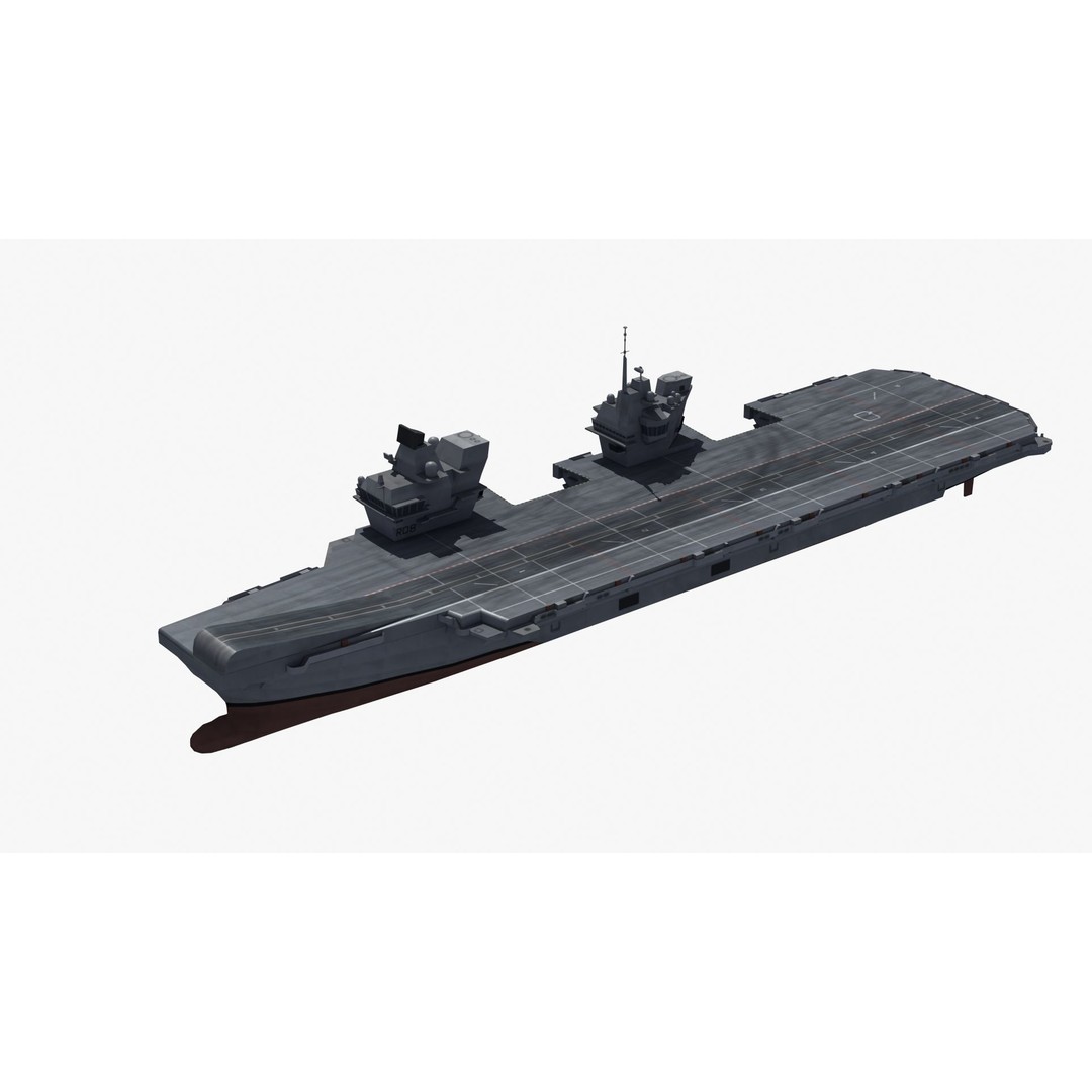 Queen Elizabeth Class Carrier 3D Model – Military Watercraft, FBX, PBR - View 23