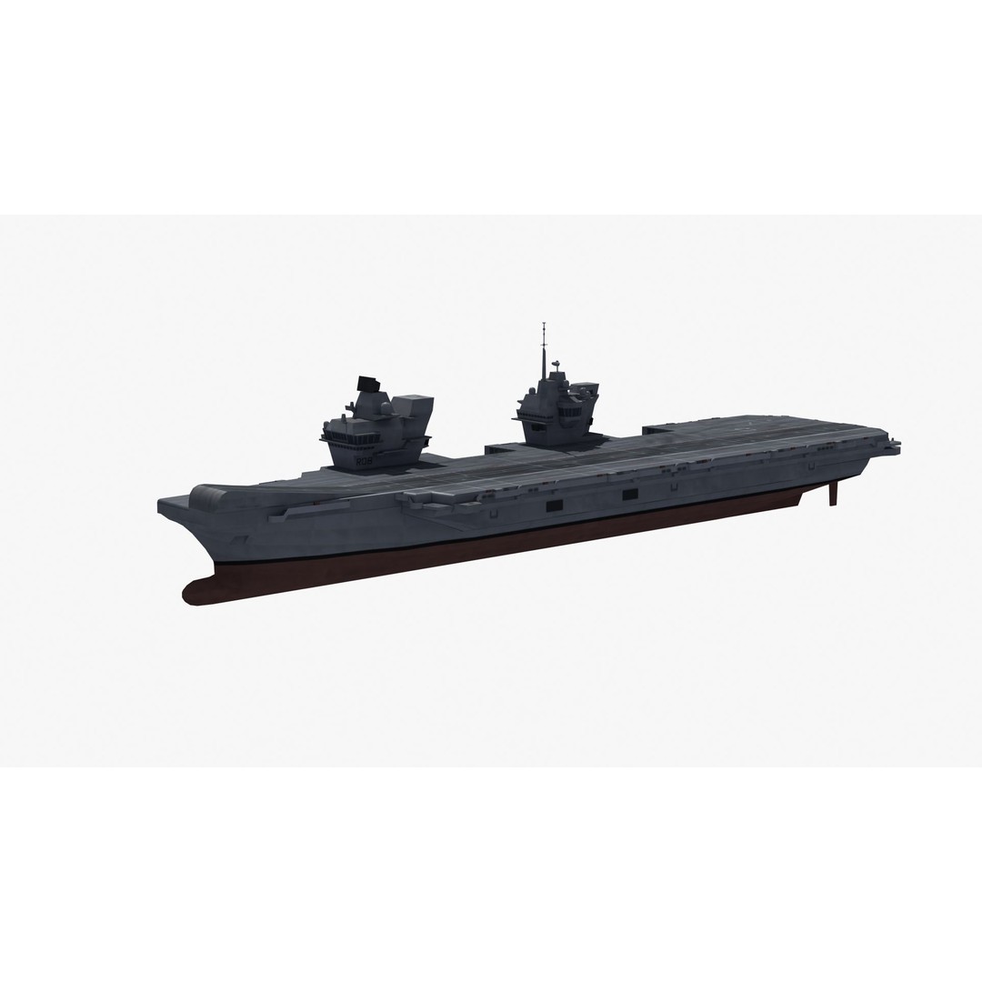 Queen Elizabeth Class Carrier 3D Model – Military Watercraft, FBX, PBR - View 27