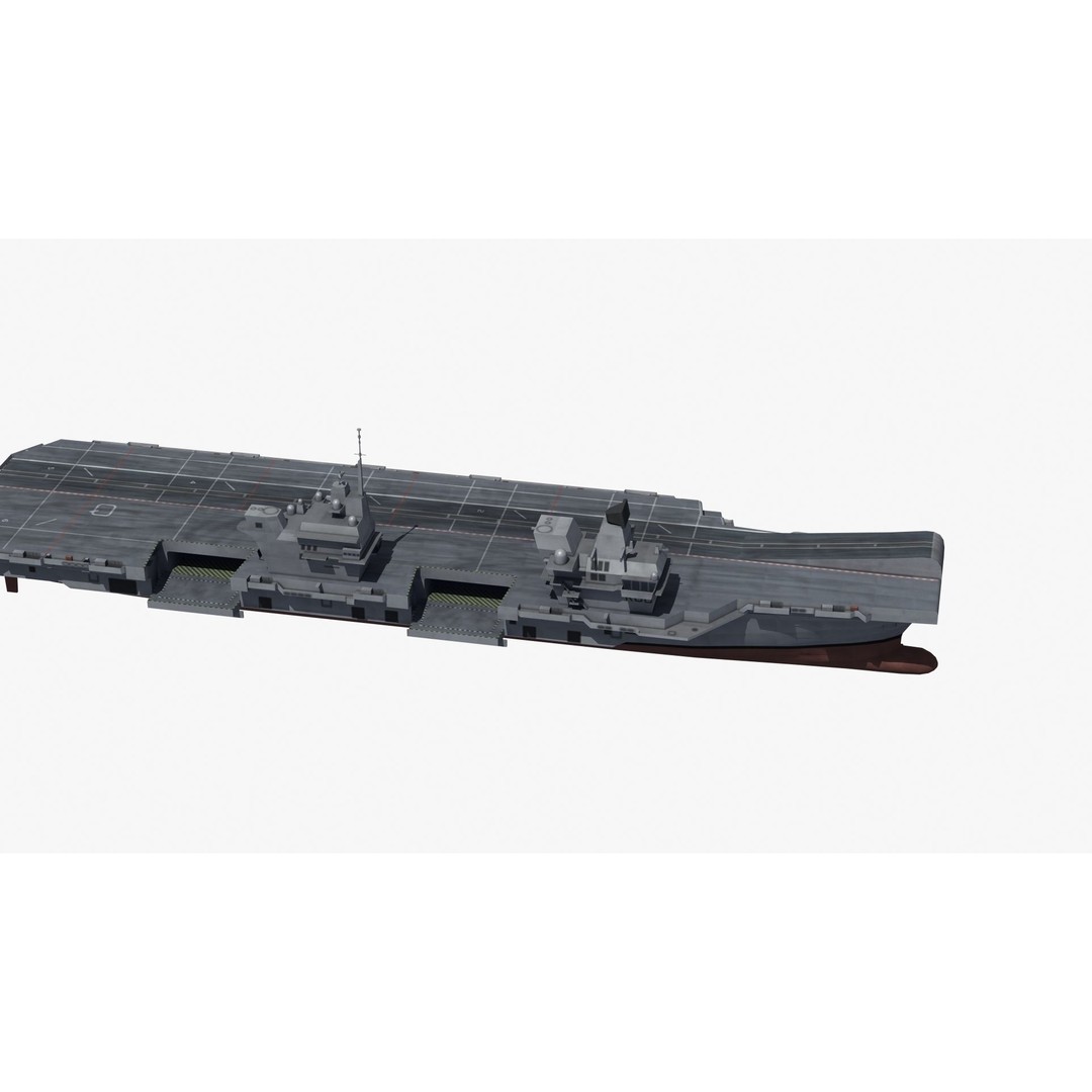 Queen Elizabeth Class Carrier 3D Model – Military Watercraft, FBX, PBR - View 31