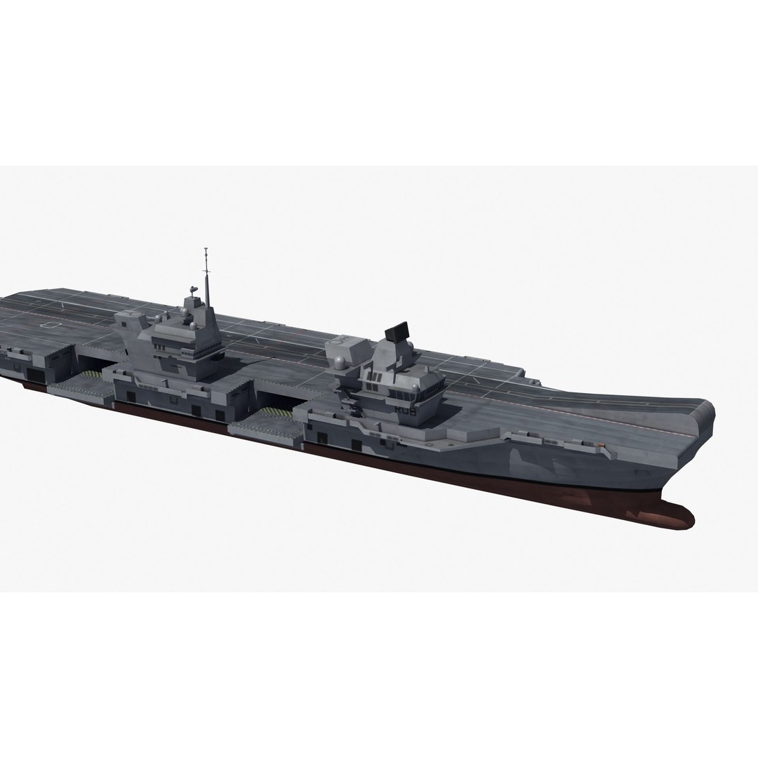 Queen Elizabeth Class Carrier 3D Model – Military Watercraft, FBX, PBR - View 32