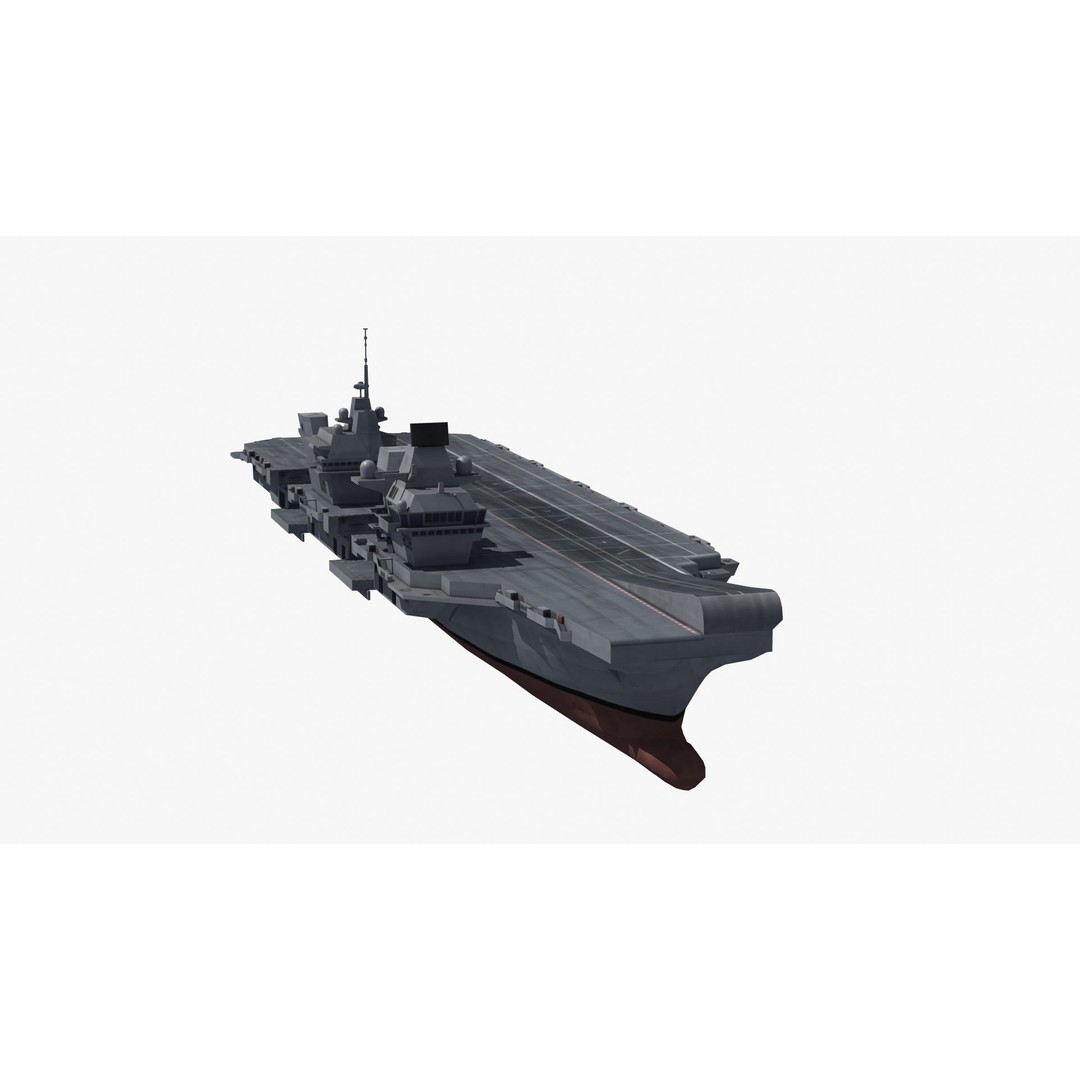 Queen Elizabeth Class Carrier 3D Model – Military Watercraft, FBX, PBR - View 34