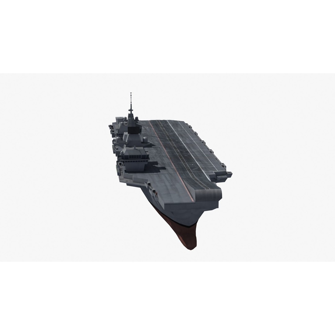Queen Elizabeth Class Carrier 3D Model – Military Watercraft, FBX, PBR - View 35