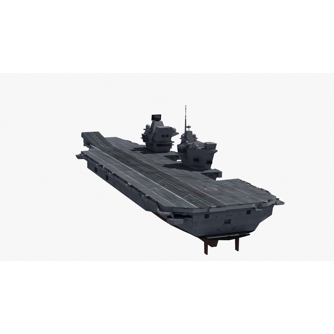 Queen Elizabeth Class Carrier 3D Model – Military Watercraft, FBX, PBR - View 36