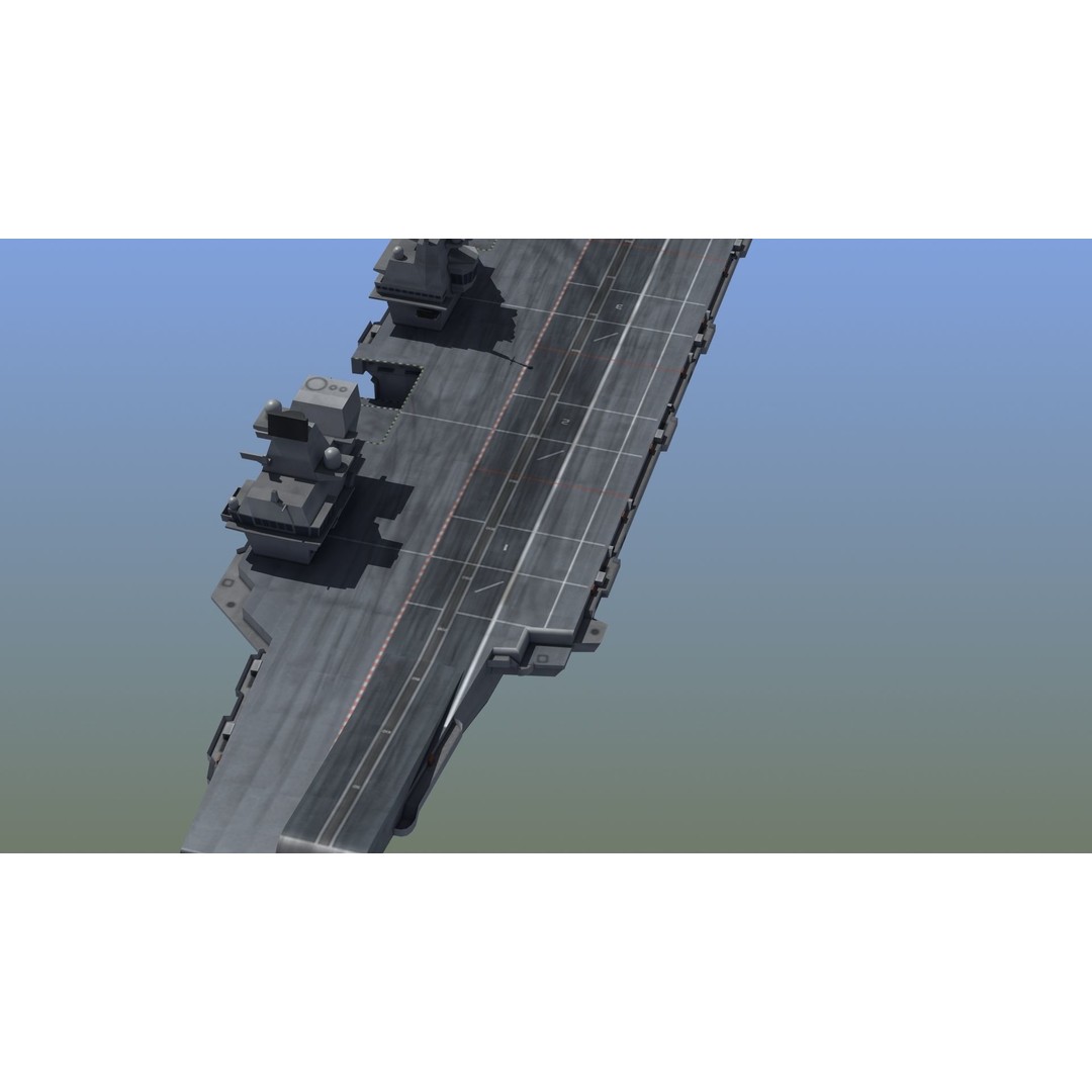 Queen Elizabeth Class Carrier 3D Model – Military Watercraft, FBX, PBR - View 8