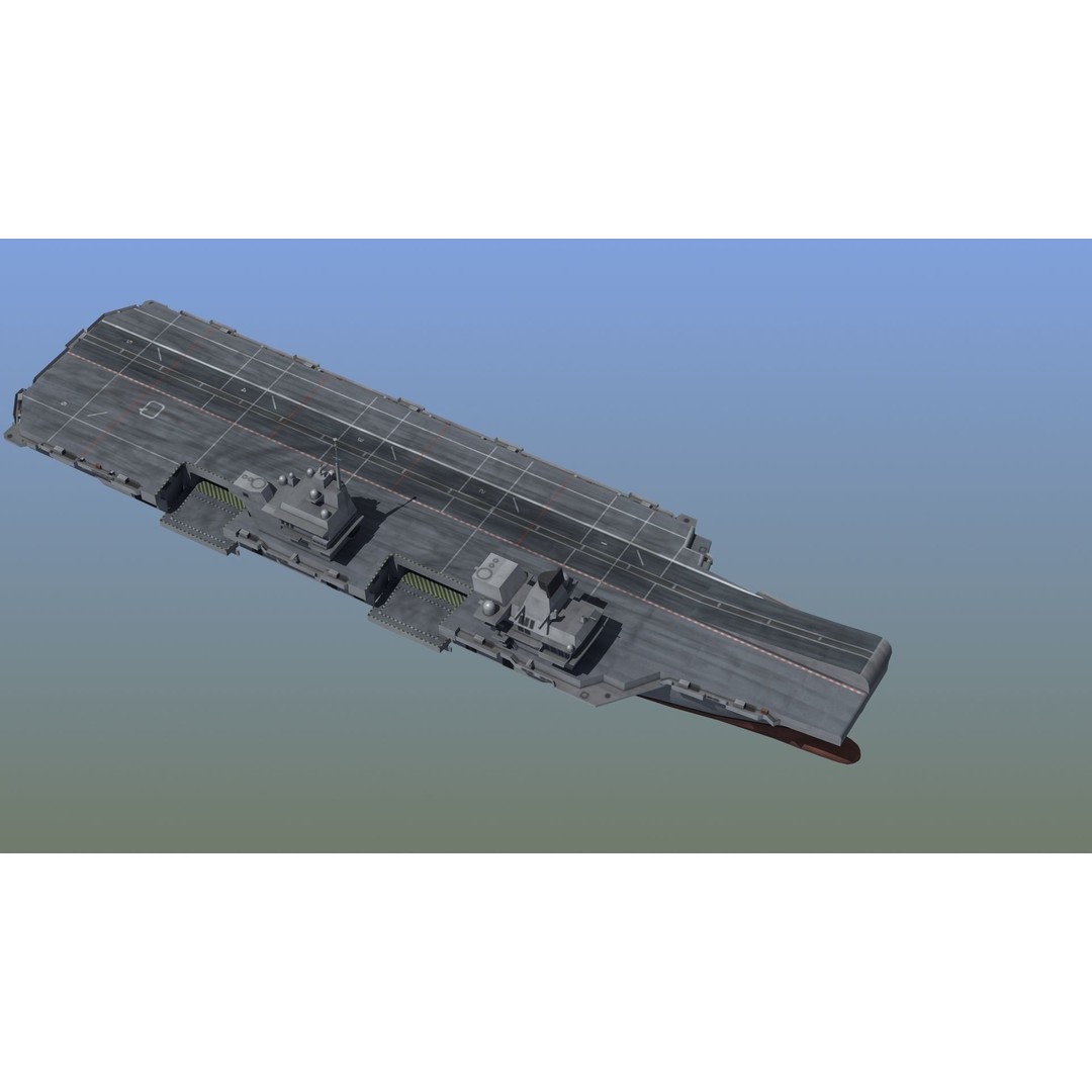 Queen Elizabeth Class Carrier 3D Model – Military Watercraft, FBX, PBR - View 9