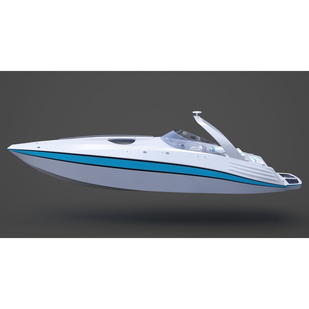 Motor Boat 3D Model – Photorealistic Watercraft for Animation - View 10