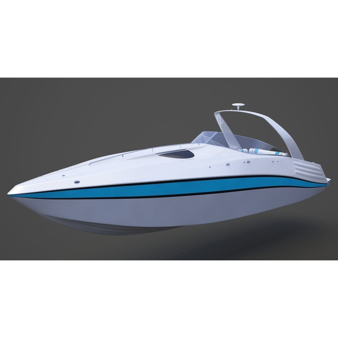 Motor Boat 3D Model – Photorealistic Watercraft for Animation - View 11