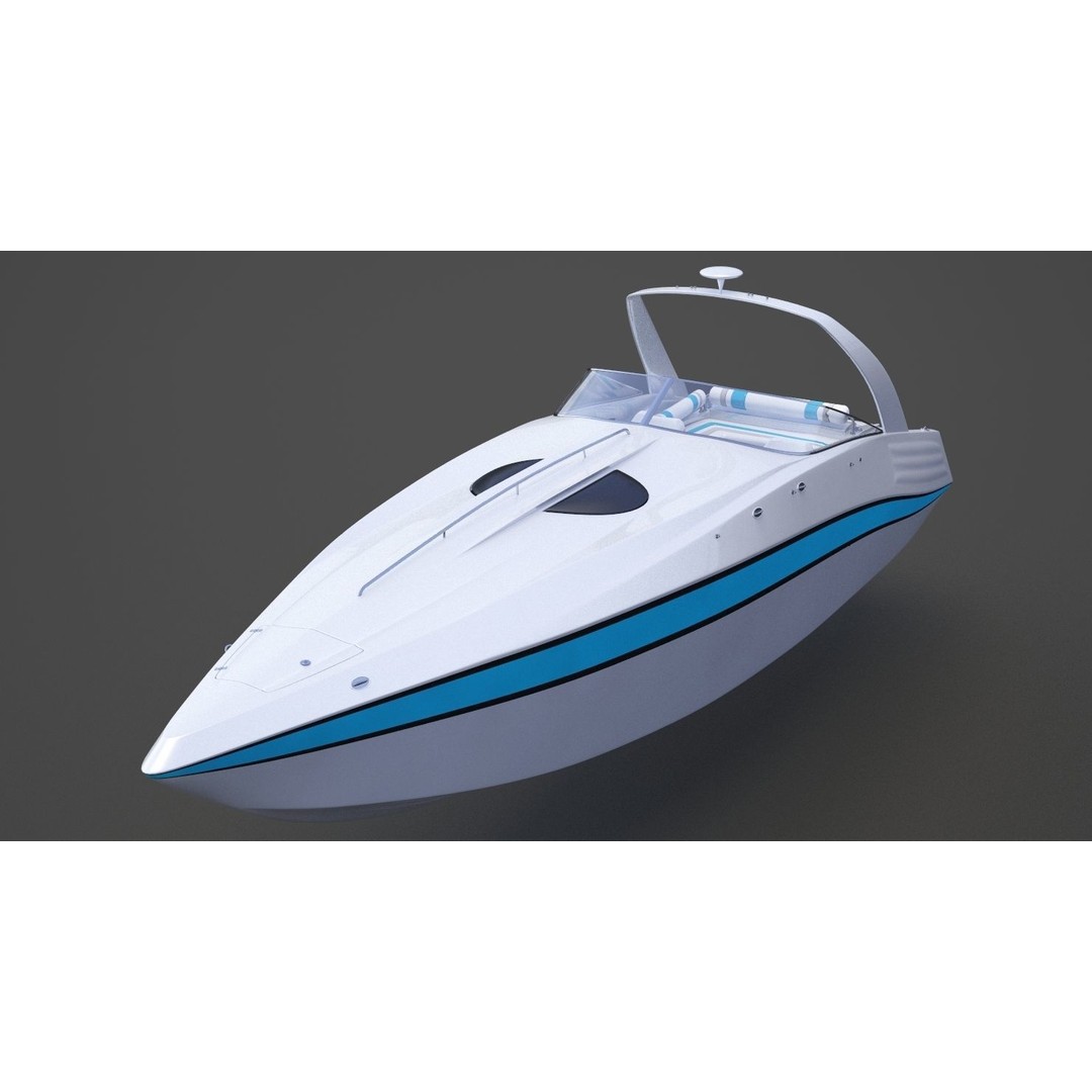 Motor Boat 3D Model – Photorealistic Watercraft for Animation - View 12