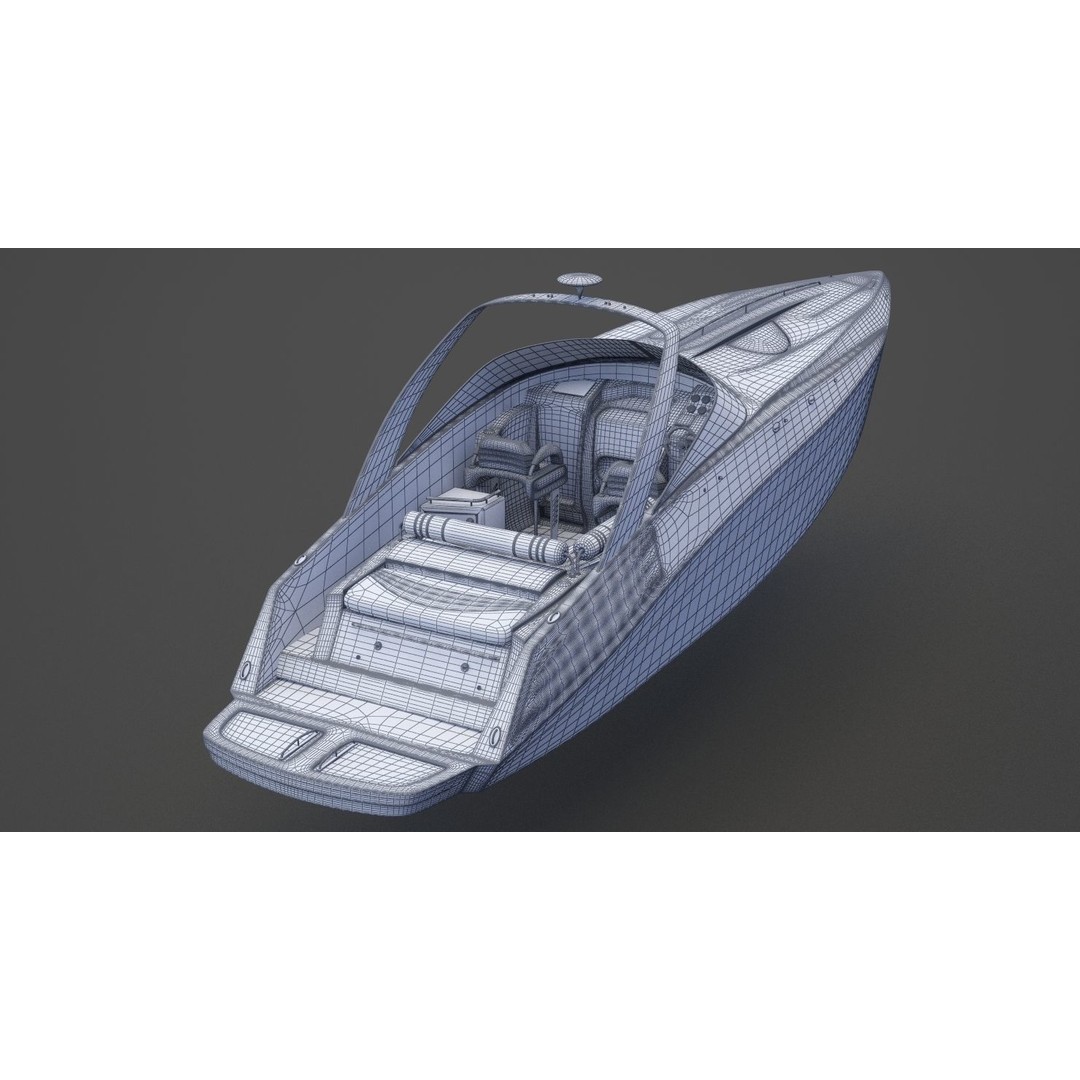 Motor Boat 3D Model – Photorealistic Watercraft for Animation - View 21