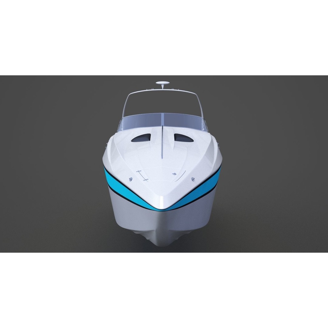 Motor Boat 3D Model – Photorealistic Watercraft for Animation - View 4