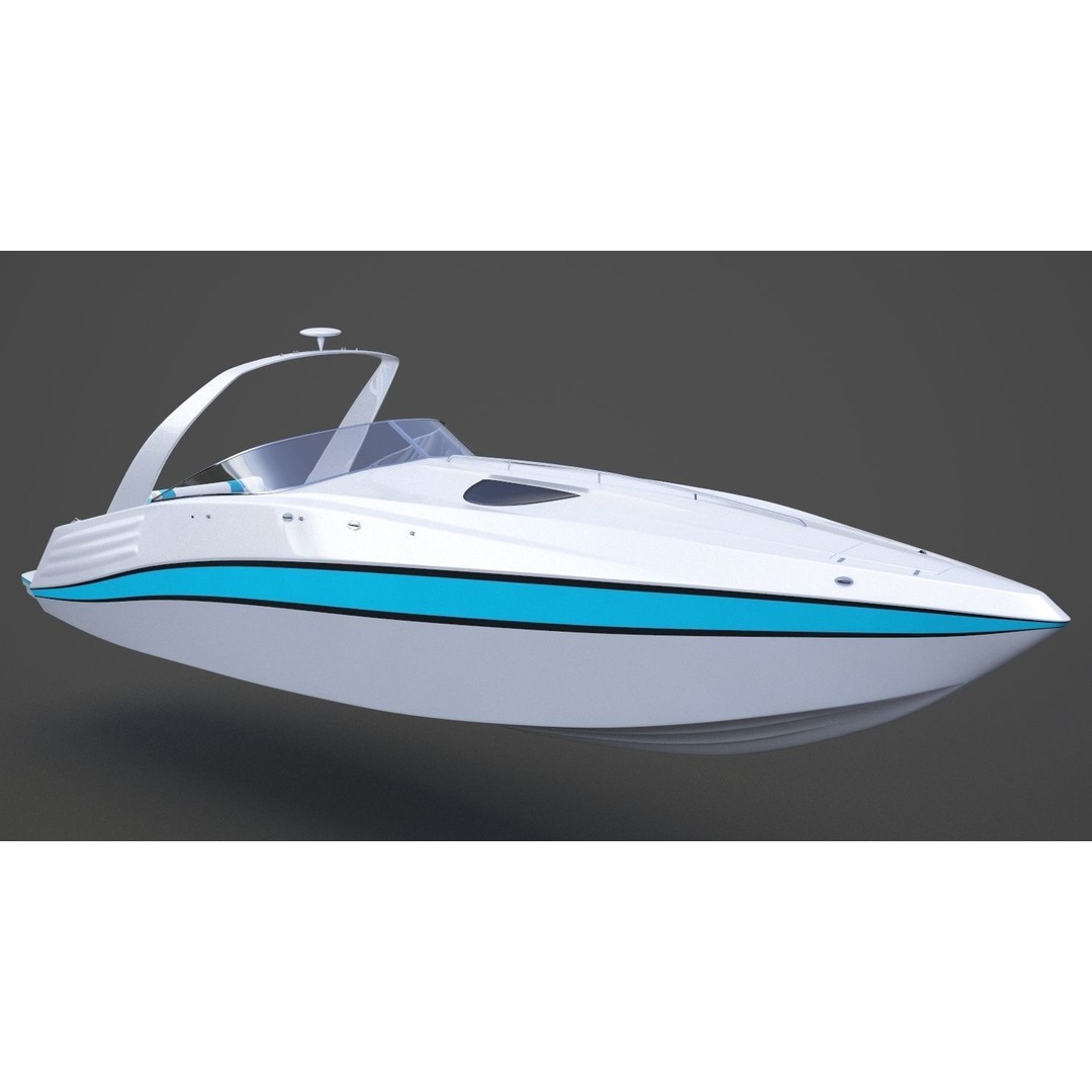 Motor Boat 3D Model – Photorealistic Watercraft for Animation - View 5
