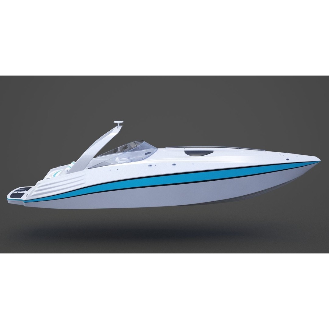 Motor Boat 3D Model – Photorealistic Watercraft for Animation - View 6
