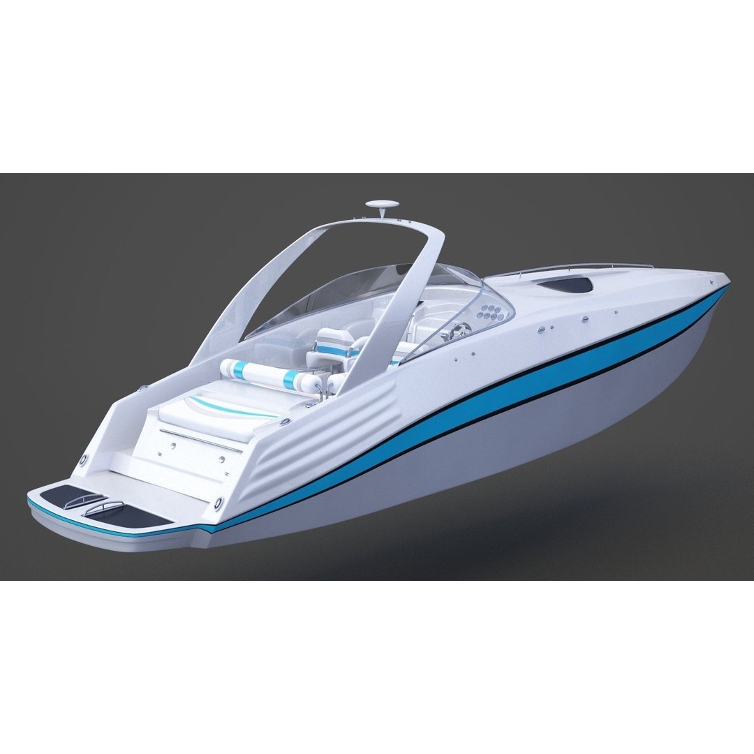 Motor Boat 3D Model – Photorealistic Watercraft for Animation - View 7