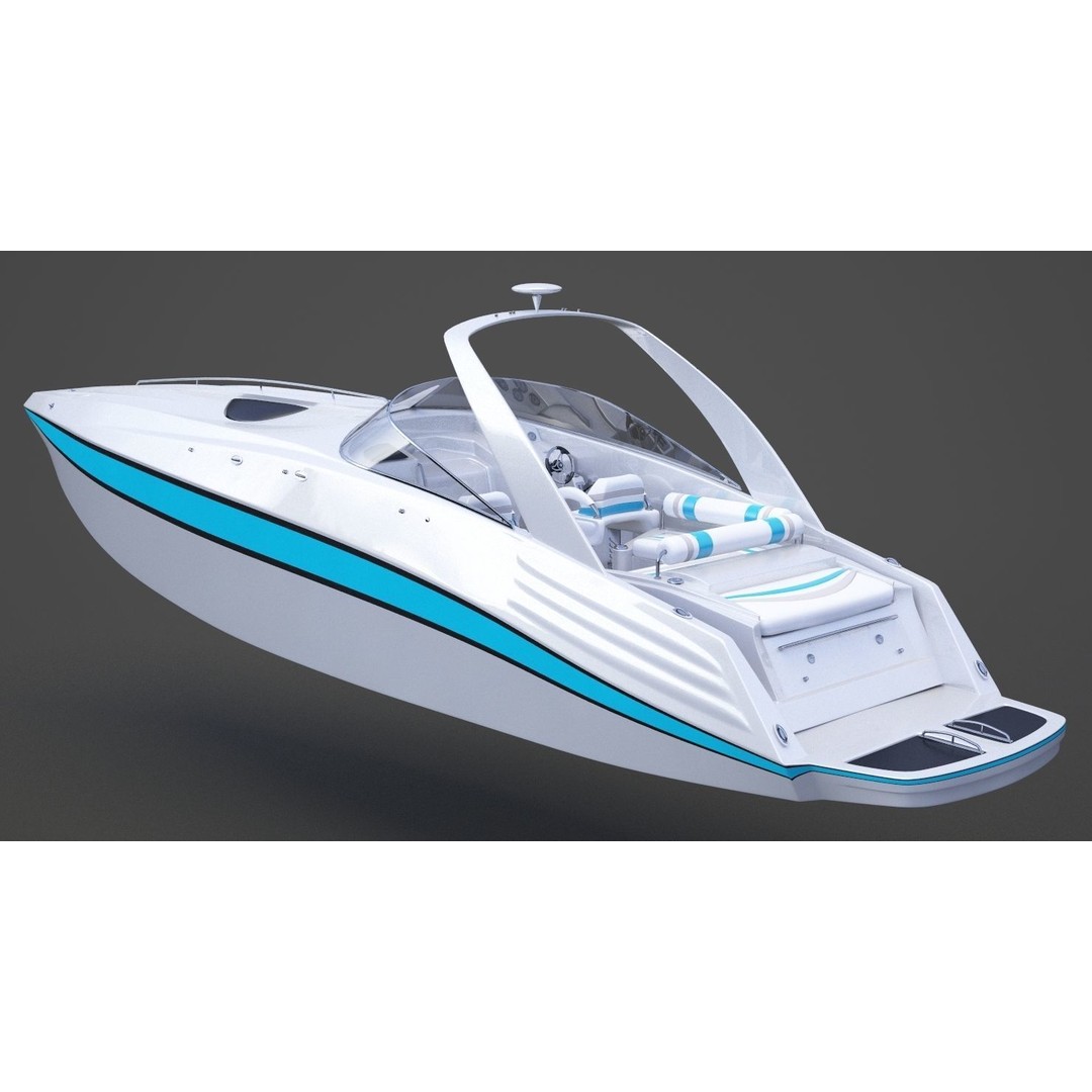 Motor Boat 3D Model – Photorealistic Watercraft for Animation - View 9