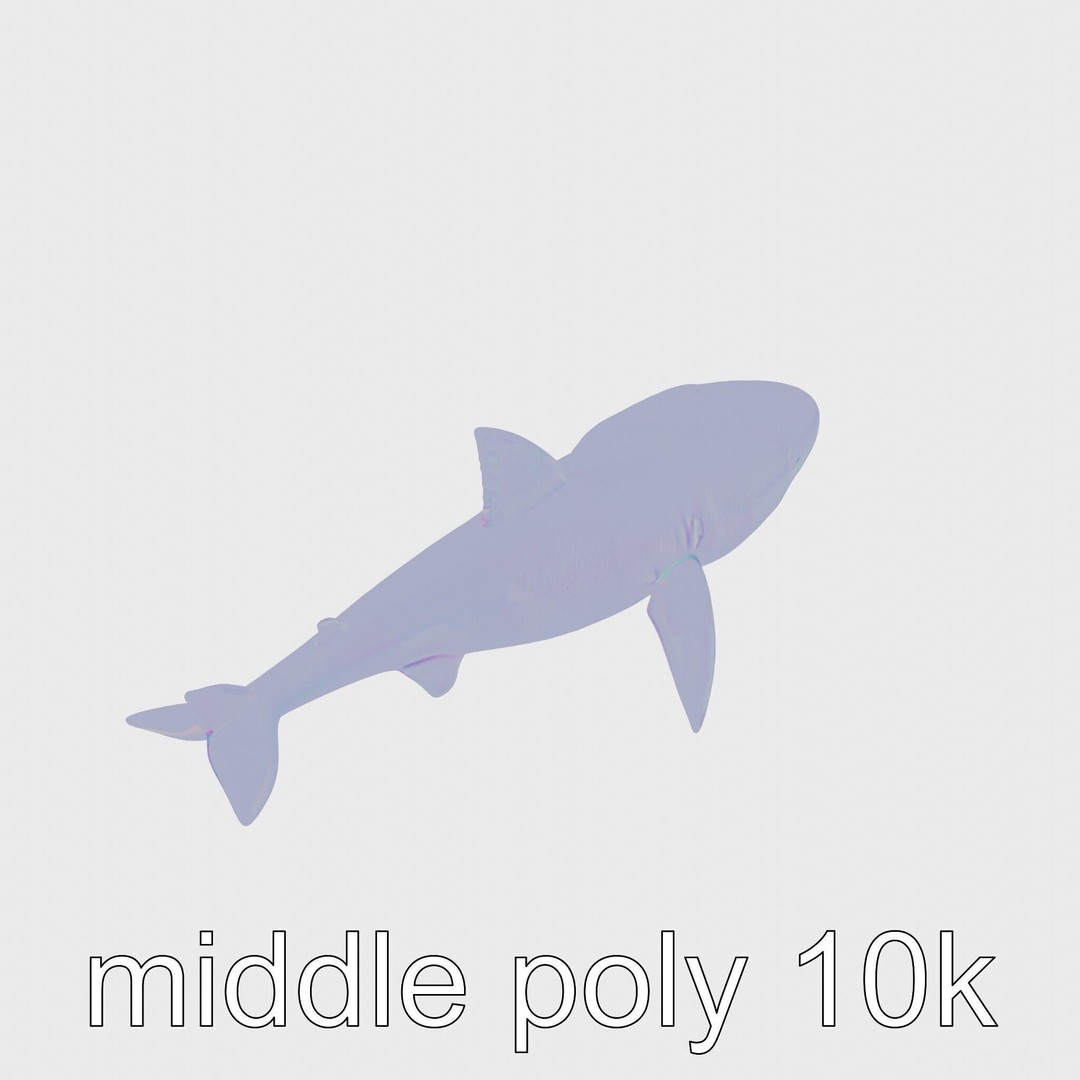 Sawshark 3D Model – Low Poly PBR Asset for Games and Rendering - View 31
