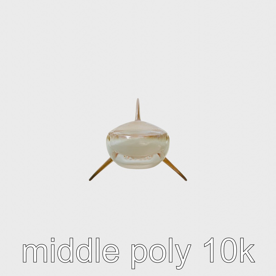 Sawshark 3D Model – Low Poly PBR Asset for Games and Rendering - View 4