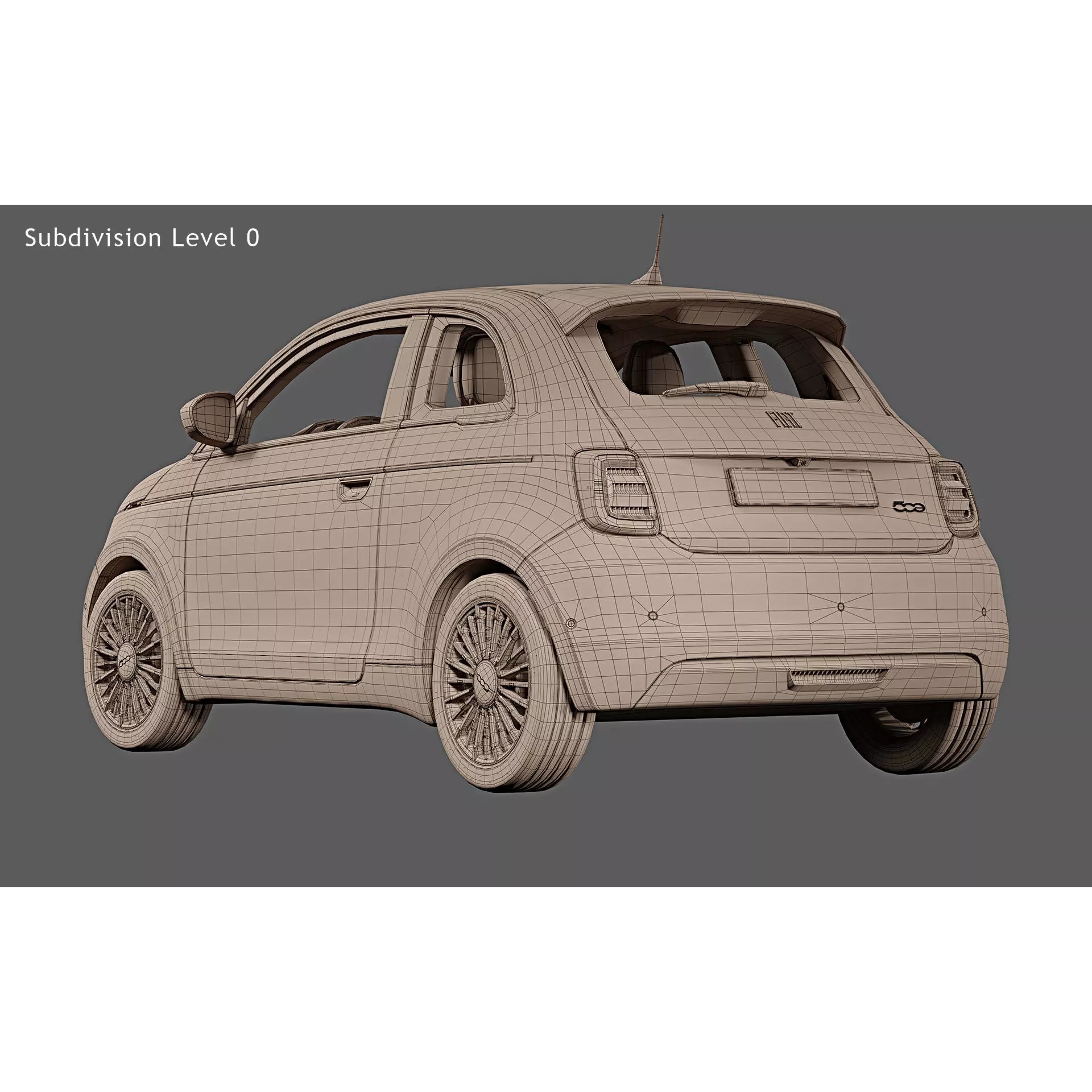 2021 Fiat 500 3+1 - Photorealistic 3D Model - View 18