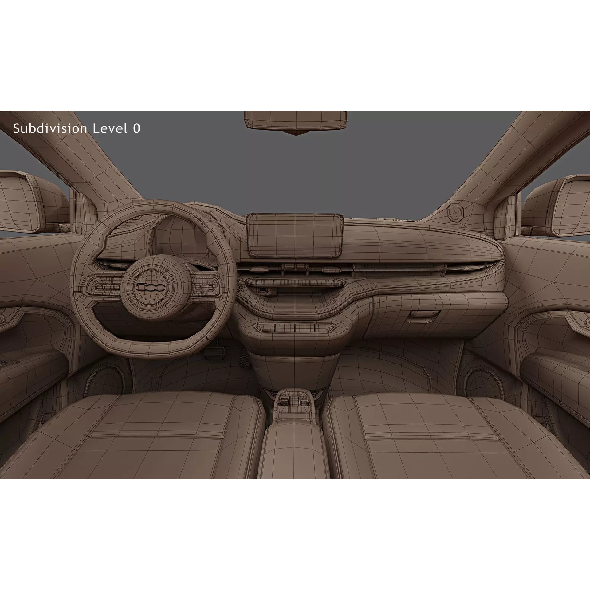 2021 Fiat 500 3+1 - Photorealistic 3D Model - View 19