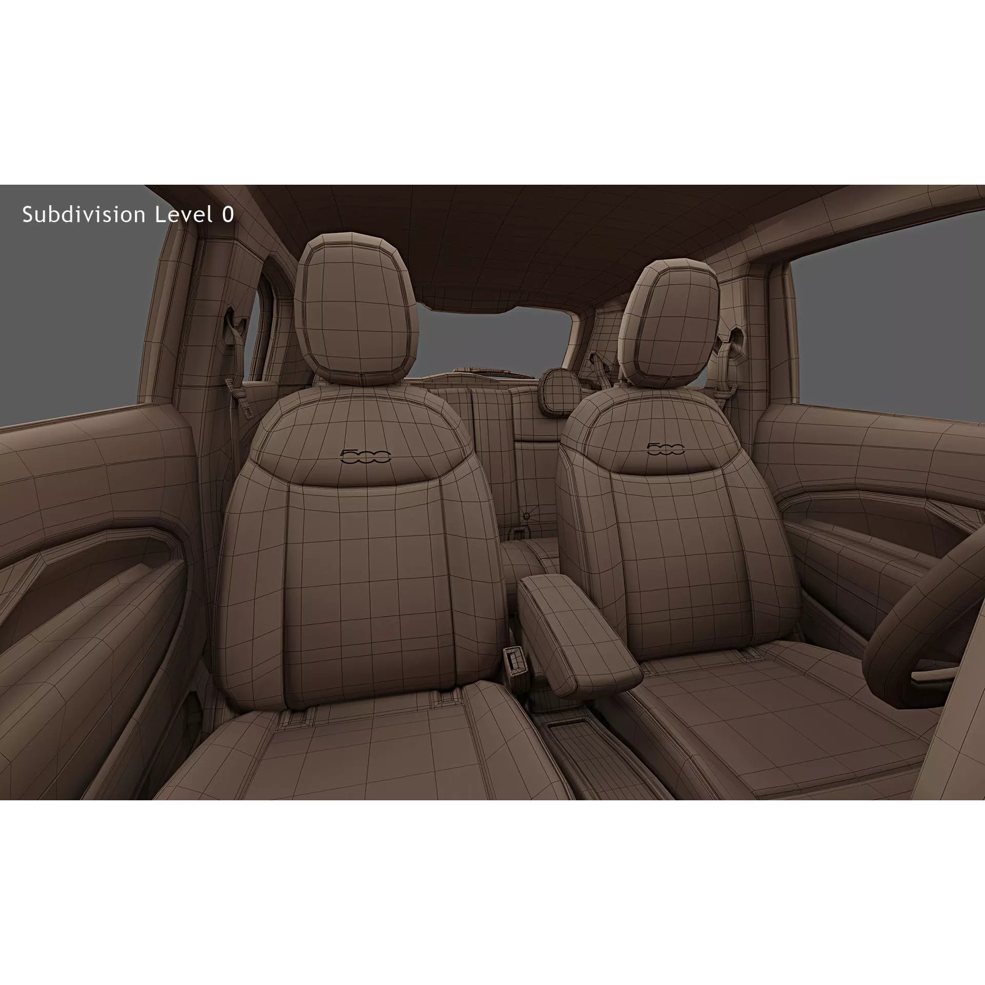 2021 Fiat 500 3+1 - Photorealistic 3D Model - View 20