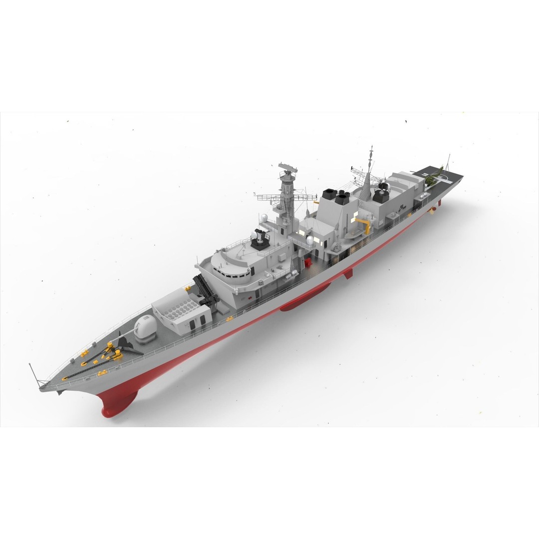 Type 23 Frigate 3D Model – Anti-Submarine Warfare Vessel, FBX - View 11