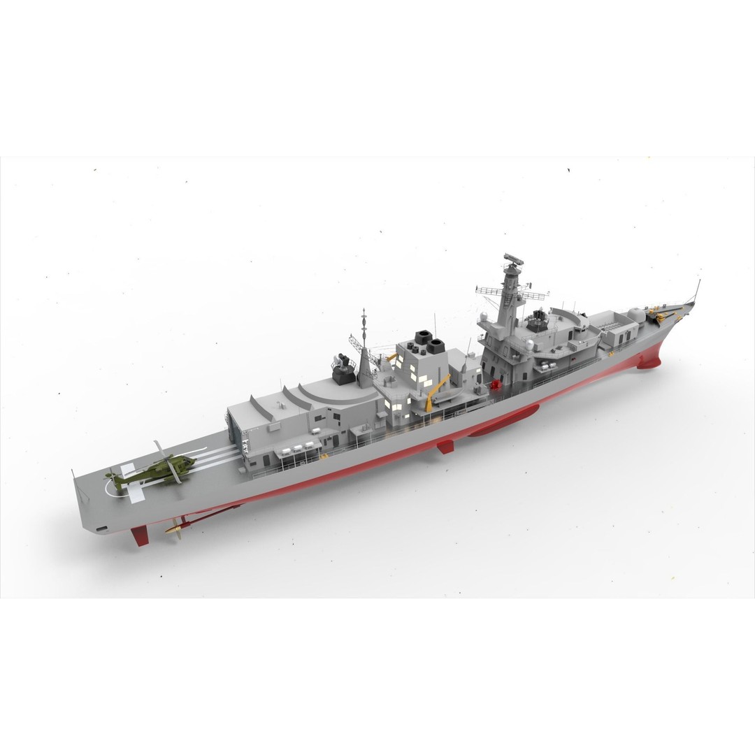 Type 23 Frigate 3D Model – Anti-Submarine Warfare Vessel, FBX - View 12