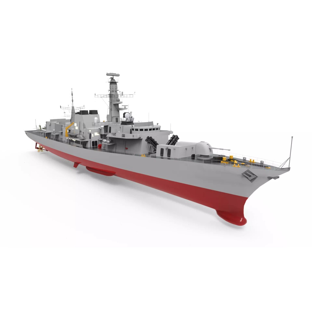 Type 23 Frigate 3D Model – Anti-Submarine Warfare Vessel, FBX - View 2
