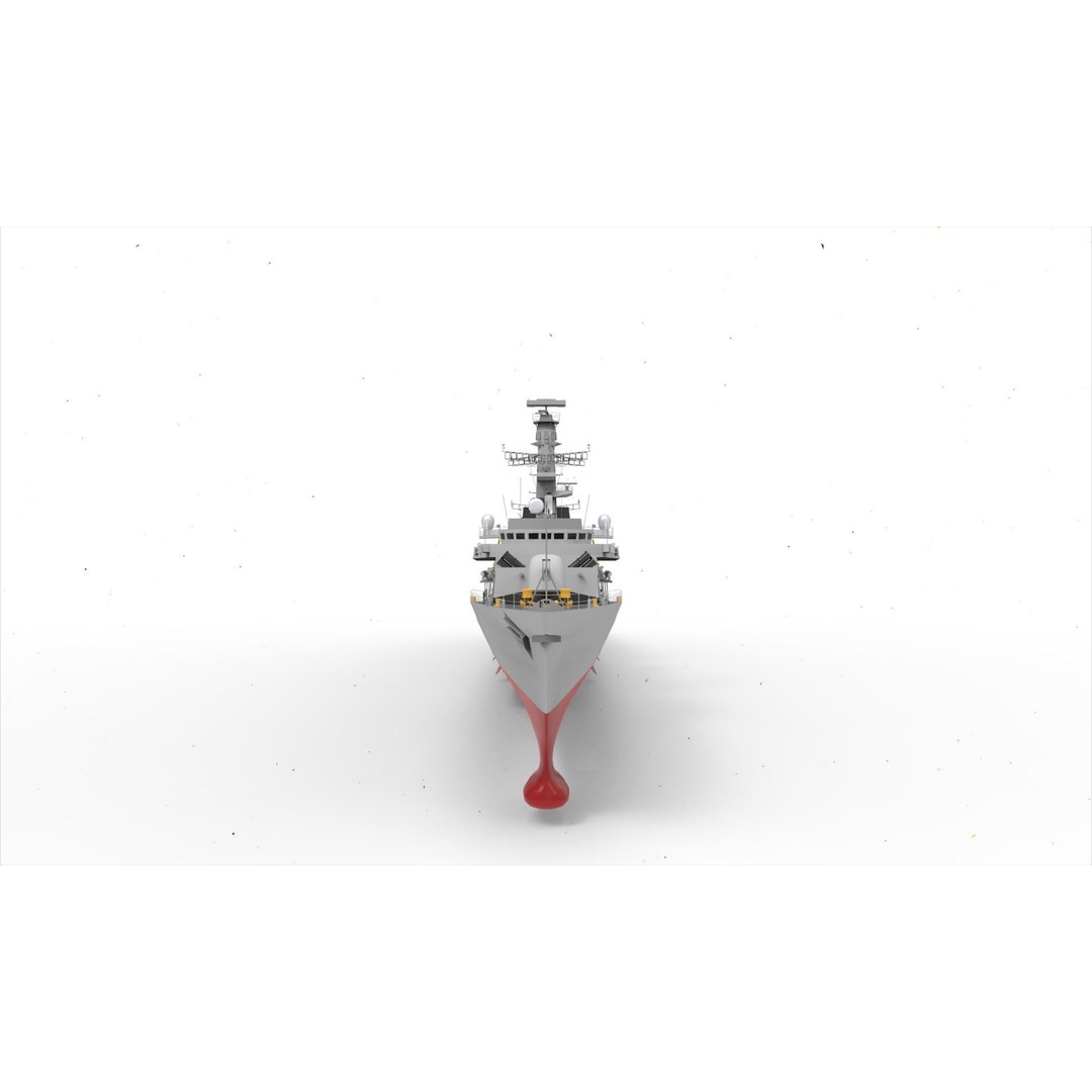 Type 23 Frigate 3D Model – Anti-Submarine Warfare Vessel, FBX - View 5