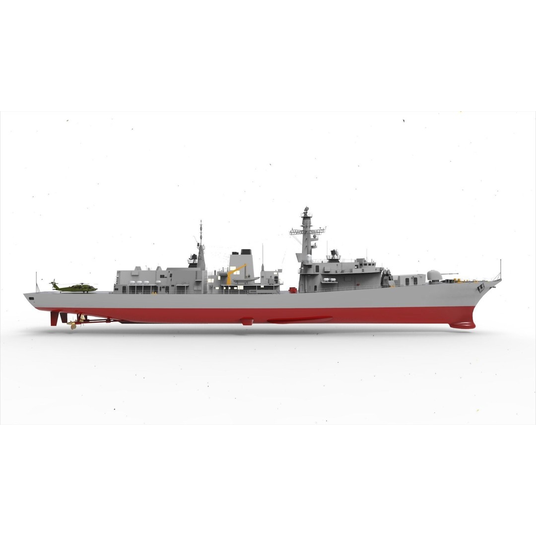 Type 23 Frigate 3D Model – Anti-Submarine Warfare Vessel, FBX - View 6
