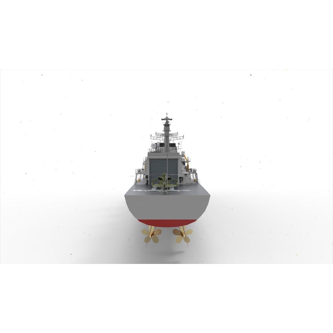 Type 23 Frigate 3D Model – Anti-Submarine Warfare Vessel, FBX - View 7