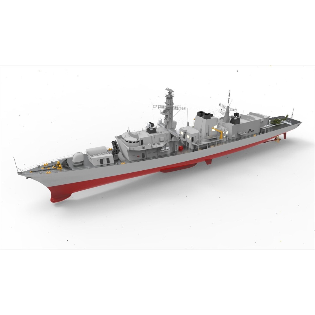 Type 23 Frigate 3D Model – Anti-Submarine Warfare Vessel, FBX - View 9
