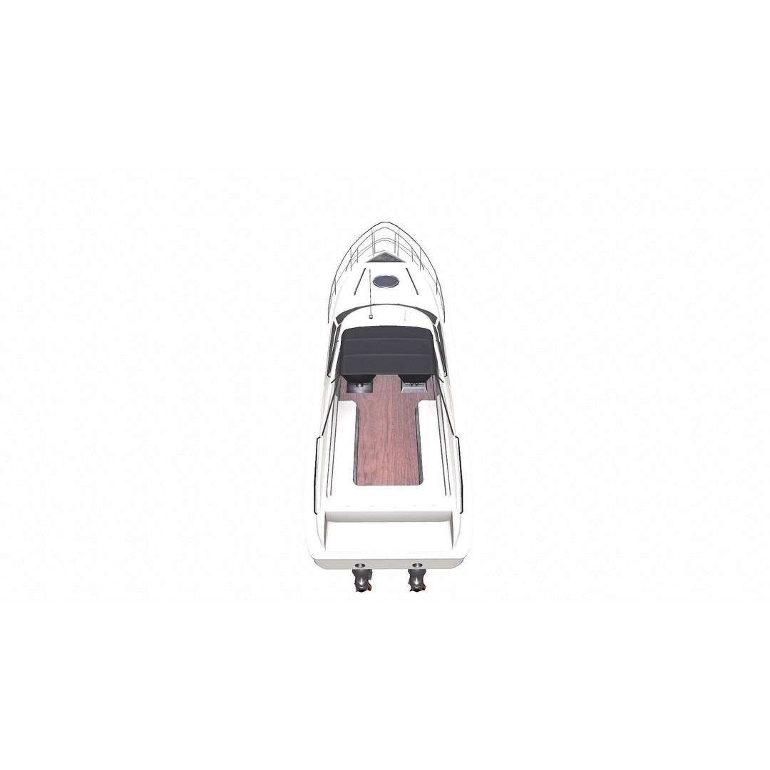 Speedboat 3D Model – Low Poly PBR Game Asset, FBX, OBJ - View 11