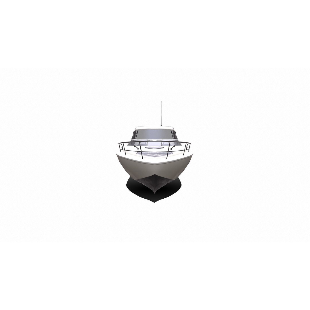 Speedboat 3D Model – Low Poly PBR Game Asset, FBX, OBJ - View 17