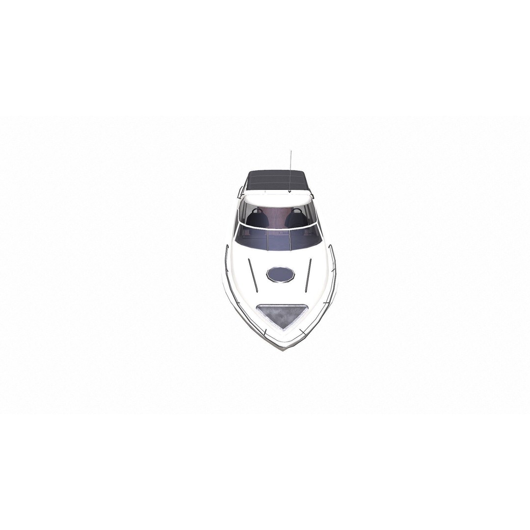 Speedboat 3D Model – Low Poly PBR Game Asset, FBX, OBJ - View 18
